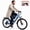 Blue, variant on ESKUTE Adult Electric Bike – 70-Mile Range, 1300W Peak Motor, 28MPH, 840Wh Removable Battery, 26" Tires, 7-Speed Adjustable Stem, Step-Over Ebike, Purple