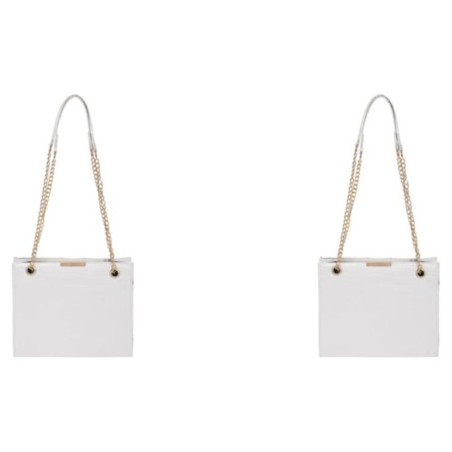 Justharion Sac à Main Robuste et Durable pour Toute Occasion à la Mode et Polyvalent Fabriqué Blanc 2Ensemble