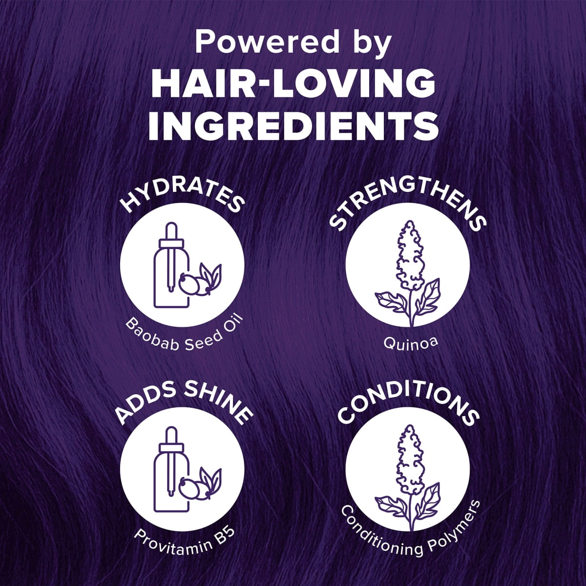Splat Midnight Tanzanite Hair Dye Kit, Semi-Permanent Purple Hair Color for Brunettes