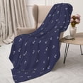 thumbnail image 3 of Rateoe Anchors Heart Blue Pattern Flannel Throw Blanket, Ultra-soft Blanket for Bed, Couch, Car, Hypoallergenic Anti-pilling blanket-80"x60"(Vertical), 3 of 6