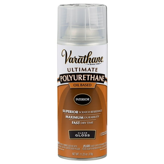 6-Pack of 11.25 oz Rust-Oleum Brands 9081H Clear Varathane Oil-Based Interior Polyurethane Spray, Gloss