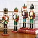 thumbnail image 5 of Cascanueces de madera, cascanueces decorativos navideños de 30 cm de altura, estatuilla de soldado cascanueces, estatuas de decoración de cascanueces de madera, decoración de cascanueces navideñas (3), 5 of 5