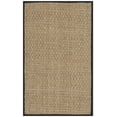 thumbnail image 3 of SAFAVIEH Natural Fiber Arbor Bordered Area Rug, Natural/Black, 2'6" x 4' - Coastal Design, Natural & Black, Seagrass, Ideal for Entryway, Kitchen, Living Room, Office, Bathroom, Bedside, 3 of 11