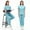 Light Blue, variant on Absorb Sweat Nurse Uniform Medical Uniform for Women's Solid Color Short Sleeve Quick-Dry Nurse Uniform S-2XL