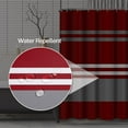 thumbnail image 4 of Shower Curtain Crimson Red Grey and White Brick 72"x78" Home Decor Waterproof Bath Bathroom Curtain Set with Hooks, 4 of 5