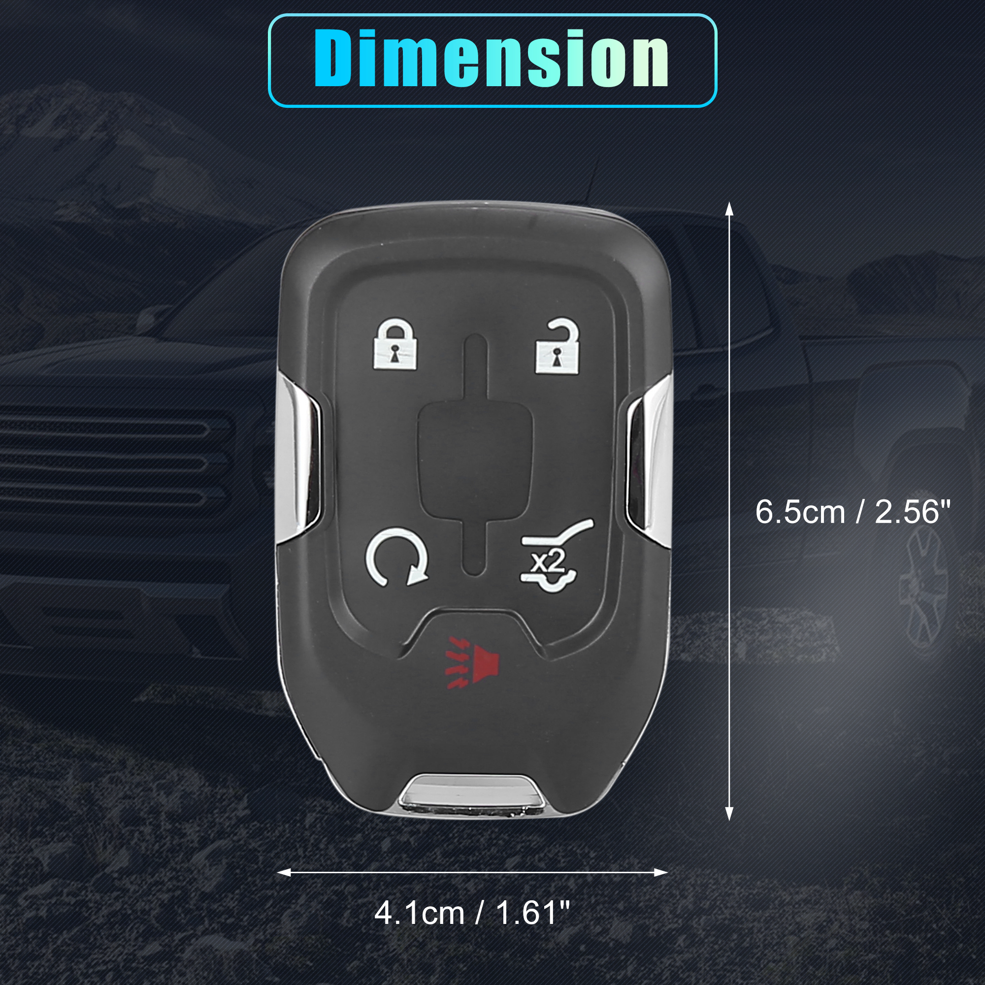 Keyless Entry Remote Car Key Fob 5 Key Button HYQ1AA 13584502 315MHz for GMC Terrain 2018-2020