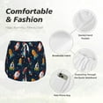 thumbnail image 4 of Bixox Women's Spaceships and Stars pattern 2 in 1 Running Shorts - Lightweight Athletic Workout Gym Yoga Shorts Liner with Pockets - Small, 4 of 7