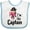 White and Blue, variant on Inktastic I'm the Captain Pirate Girl Girls Baby Bib