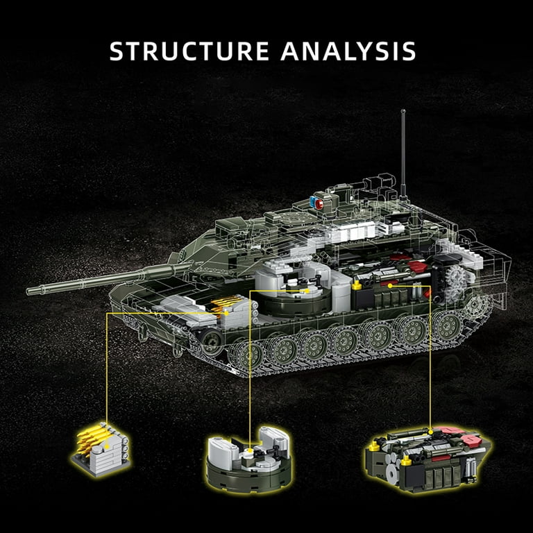 Honchoes German Military Leopard 2A8 Tank Building Set Compatible
