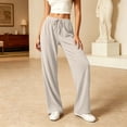 thumbnail image 6 of HomeDM Lounge Pants for Women Straight Leg Drawstring Casual Trousers Beige Athletic Work Pants with Pockets Size L, 6 of 6