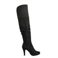 thumbnail image 2 of Dream Pairs Women's Chunky Heel Boots HIGHPLAT Thigh-High Style, 2 of 5