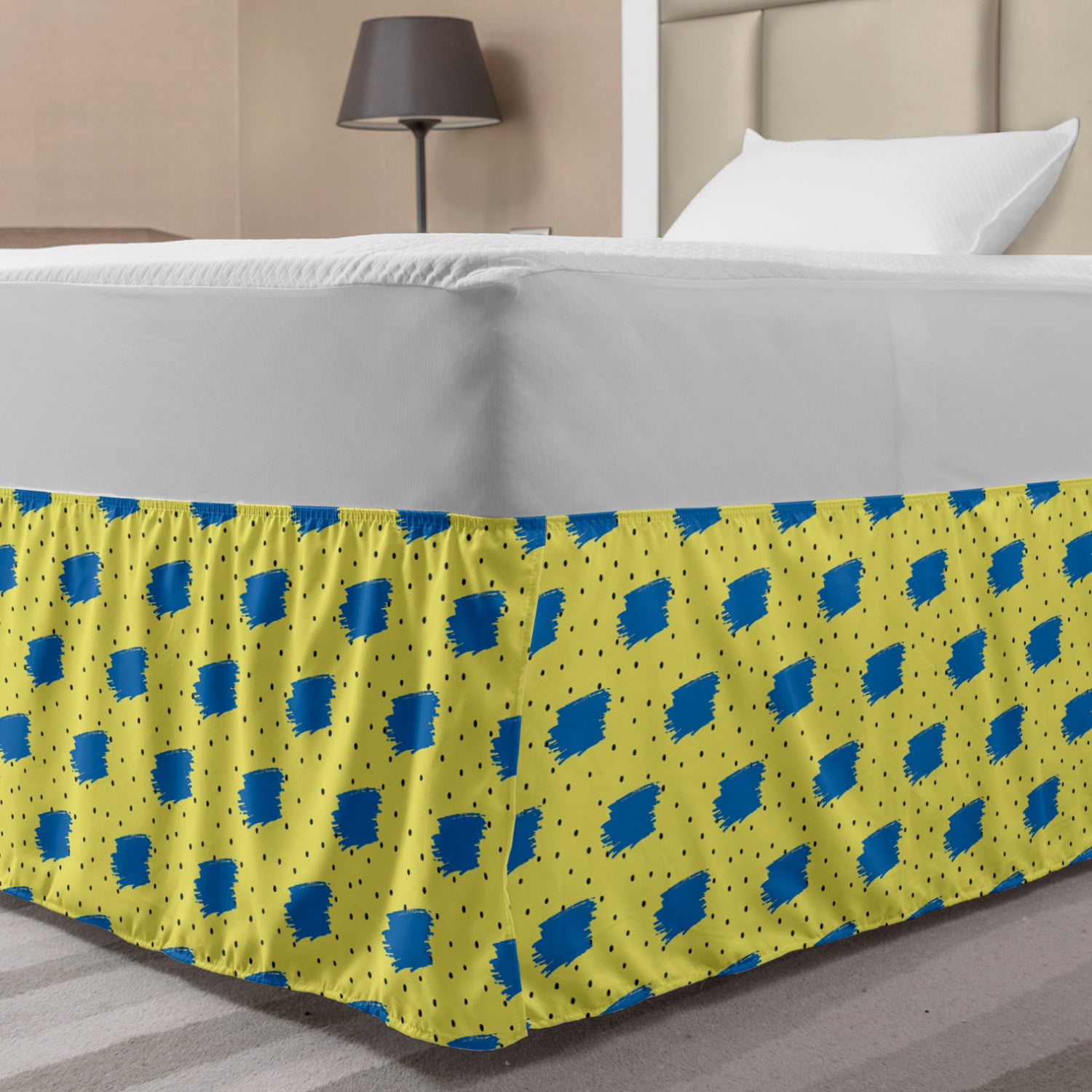 Yellow Bed Skirt Queen Size