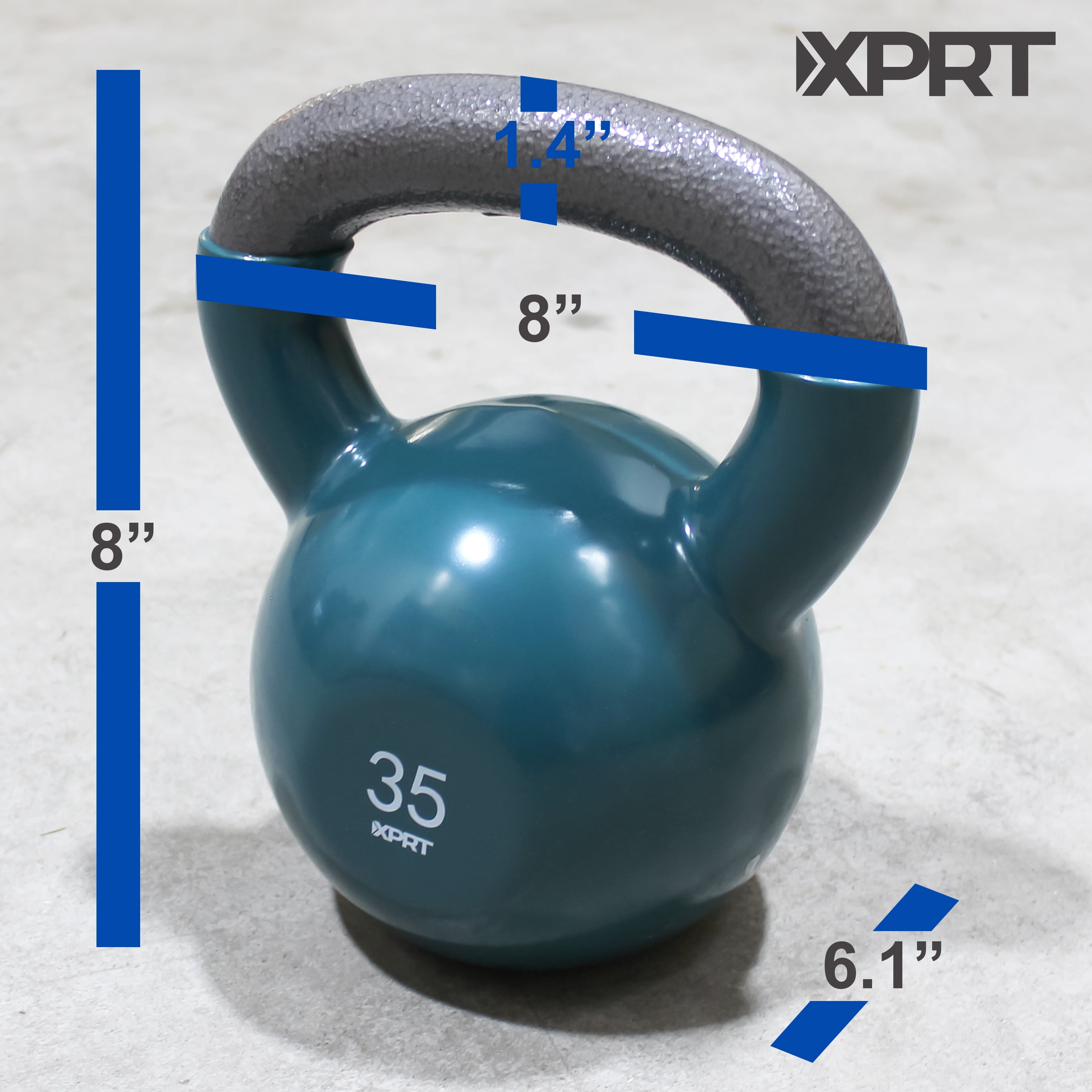 XPRT Fitness Vinyl Kettlebell 35 lb.