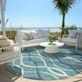 thumbnail image 6 of Addison Rugs Chantille Indoor/Outdoor Transitional Waves Teal Washable Round Rug, 8' x 8', 6 of 6