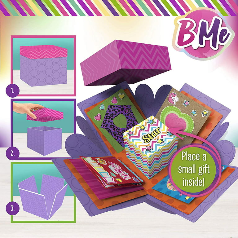 Card Crafting Explosion Arts and Crafts Box- Complete Card Making Kit for  Girls - Birthday Gift Box to Tween - DIY Greeting Cards Stationary Set –