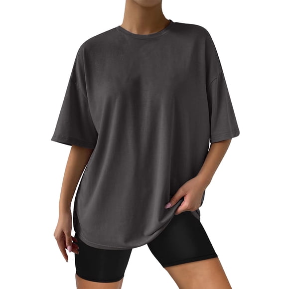 Women's T-Shirts Short Sleeves Crew Neck Basic Tees Summer Top Y2k Outfits for Women