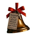 thumbnail image 3 of Bible Verse Christmas Ornament Gold Bell Scripture Hanging Decoration Religious Holiday Tree Decor with Inspirational Engraved Words, 3 of 3