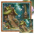 thumbnail image 1 of Kit Punto Cruz Con Casa Hilo Algodón Ecológico Bordado 16CT 40x40cm, 1 of 9