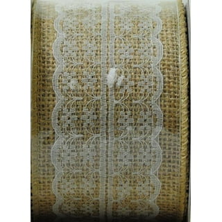1/2 x 10 Yd White Lace Ribbon [LS153-81] - $5.99 : BurlapFabric