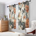 thumbnail image 2 of Yayeee Window Curtains Set of 2 for Living Room Light Filtering 63"x42", Gray Floral Pattern, 2 of 7