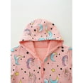 thumbnail image 4 of Emy Dola Girls Zip Up Hoodie Jacket Toddler Unicorn Rainbow Floral Sweatshirt Kids Hooded Coat Casual Outerwear 2-7 Years, 4 of 7