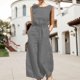 thumbnail image 5 of Mamelucos Sin Mangas Mamelucos sin mangas para mujer Monos de algodón de verano informales en general para mujer (gris M) Kuymtek para Mujer Gris T M, 5 of 7