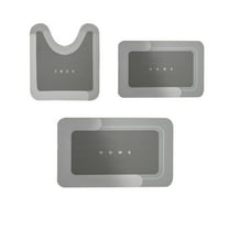 YIMWNYI 3 Piece Bathroom Toilet Mat Set, Super Absorbent, Non Slip Backing, Machine Washable, Perfect for Home and Hotel, Modern Stylish Design, Complete Full Coverage