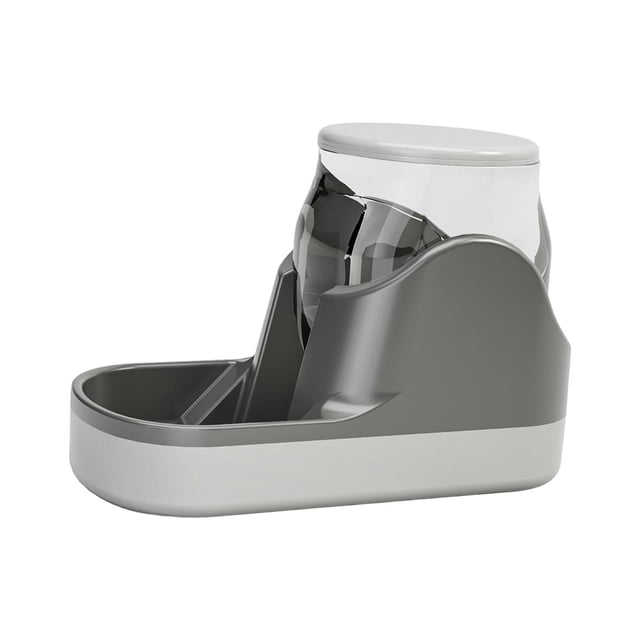 Dispensador de agua para mascotas de gran capacidad, bebedero, riego, alimentación, extraíble Gris