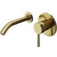 Open Box VIGO Olus Single Handle Wall Mount Bathroom Faucet in Matte Brushed Gold