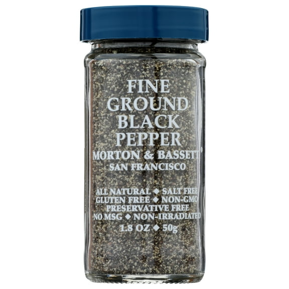 Pack of 3, Morton & Bassett Fine Ground Black Pepper, 2 oz
