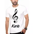 thumbnail image 1 of Playera Camiseta Personalizada Musico Nota Musical C Nombre, 1 of 5