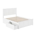 thumbnail image 3 of Madison Full Platform Bed with Matching Footboard and Storage Drawers in White, 3 of 7