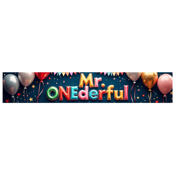 LUUFILx Mr ONEDerful Birthday Party Backdrop Banner Decorations Photography Props Happy Background Banner Supplies Balloon Theme Celebrations
