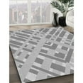 thumbnail image 3 of Ahgly Company Machine Washable Indoor Rectangle Transitional Platinum Silver Gray Area Rugs, 2' x 4', 3 of 7