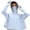 Sky Blue, variant on Women's Cropped UPF50 Sun Protection Jacket, Ice Silk Hooded Long Sleeve with Thumb Holes, Summer Cycling Hiking Outdoor Wear Army Green One Size