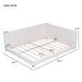 thumbnail image 2 of Harper & Bright Designs Modern Corner Daybed, Upholstered Queen Size Daybed Sofa Bed with USB Ports, Linen Tufted Platform Bed Frame with L-Shape Headboard for Bedroom, Beige, 2 of 14
