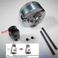 thumbnail image 4 of Mini Three Jaw Chuck for Lathe Bench Grinder Electric Drill Aluminum Alloy Self Centering Woodworking Turning Chuck C, 4 of 5