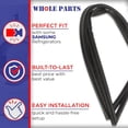 thumbnail image 5 of Whole Parts Refrigerator French Door Seal Gasket (Black) Part# DA63-06542B - Replacement & Compatible with Some Samsung Refrigerators, 5 of 7