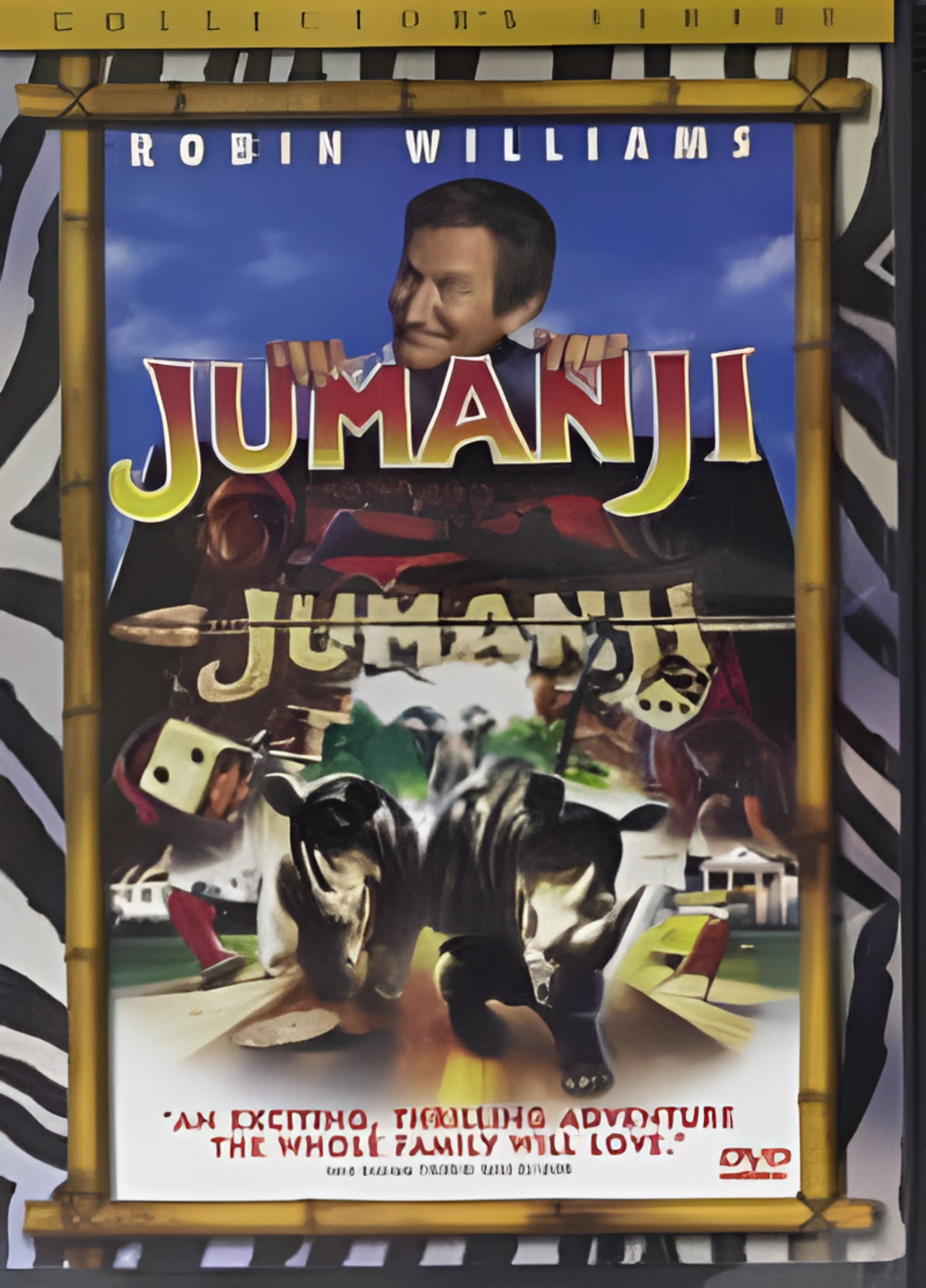 Jumanji DVD Movie - Starring Robin Williams, Bonnie Hunt - English
