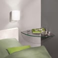 thumbnail image 2 of Dolle Shelving 10" x 10" Clear Glass Corner Shelf Kit with Two Jam Satin Chrome Bracket, 2 of 4