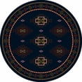 thumbnail image 3 of Milliken Signature Area Rug PRAIRIE STAR SAPPHIRE Prairie Star Sapphire 5' 4" x 7' 8" Oval, 3 of 3