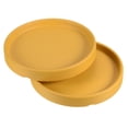 thumbnail image 1 of Unique Bargains 4.5' Ceramic Round Planter Saucer Flower Pot Drip Tray Coaster, Yellow 2 Pack, 1 of 5