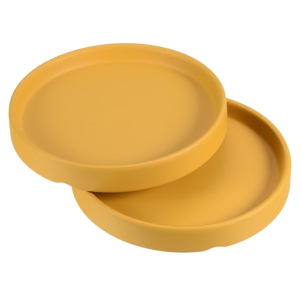 Plato de maceta redondo de cerámica Uxcell de 4.5", paquete de 2