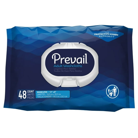 Prevail Washcloth Press-N-Pull Lid 48ct Soft Pack (Case of 12)