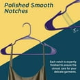 thumbnail image 4 of Lifemaster Plastic Clothes Hangers – Heavy Duty Hanger Set, For Organizing Clothes, Dresses, and Coat, Holds Up To 5 lbs, Space-saving Hangers with Non-Slip Shoulder Grooves, Pack of 120, Purple, 4 of 5