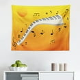 thumbnail image 1 of Music Note Tapestry, Illustration of Spring Scene with Flourishes Birds and Paint Blots, Fabric Wall Hanging Decor for Bedroom Living Room Dorm, 2 Sizes, Multicolor, by Ambesonne, 1 of 1