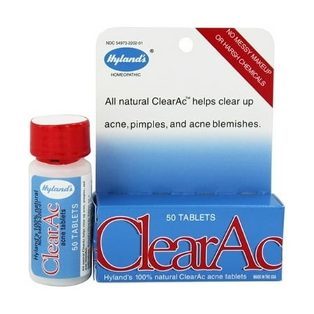Hylands ClearAc Natural Acne Relief Tablets, Homeopathic, 50 (Best Natural Remedies For Acne)
