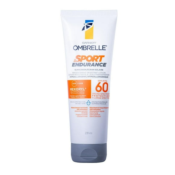 Ombrelle SPF 60 Sunscreen, Sport Endurance, Sweat & Water Resistant Sunscreen