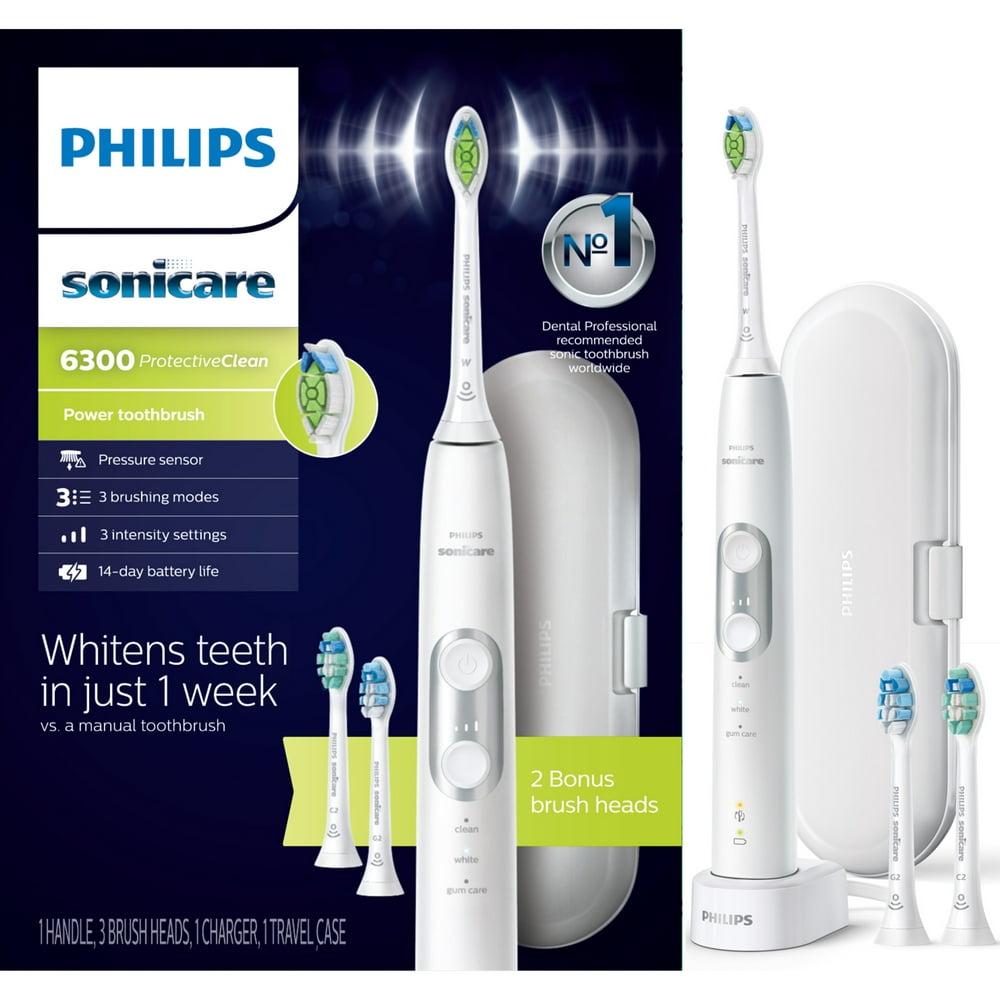 Philips Sonicare ProtectiveClean 6300 Whitening Rechargeable Electric ...