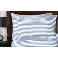 thumbnail image 5 of Mainstays Blue Stripes 4-Piece Polyester Sheet Set, Full, 5 of 5